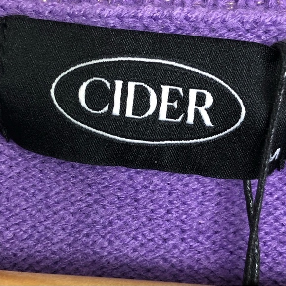 𝅺Cider purple button-down knit sweater dress - Picture 7 of 9